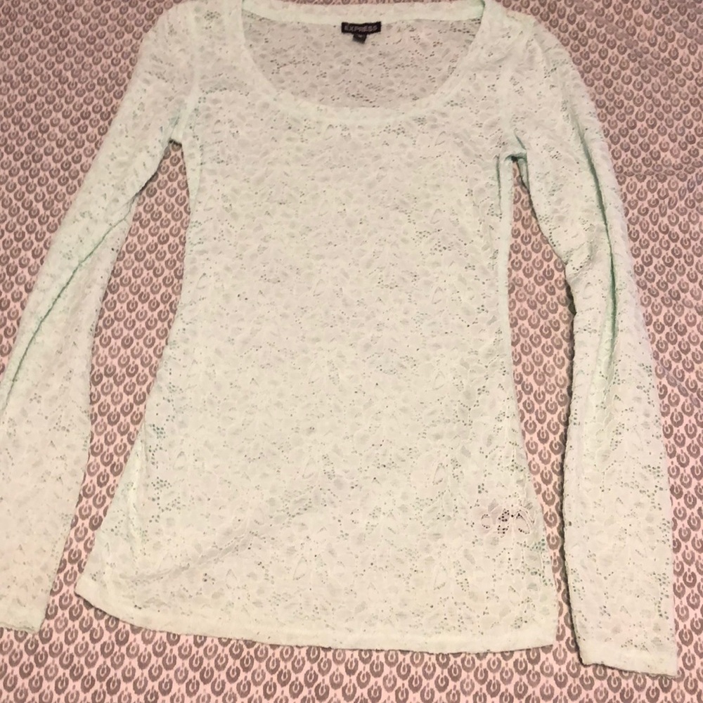 Express long sleeve lace top